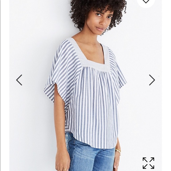 Madewell Butterfly Top in Stripe Play - Picture 2 of 6